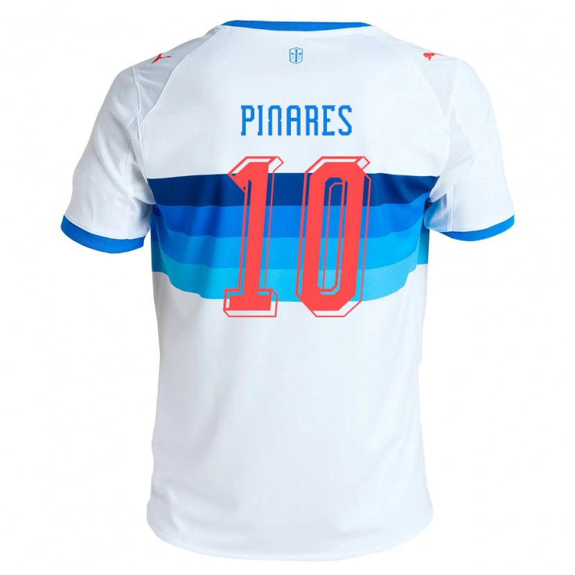 Danxen Męski Cesar Pinares #10 Biały Błękitny Domowa Koszulka 2026/27 Koszulki Klubowe