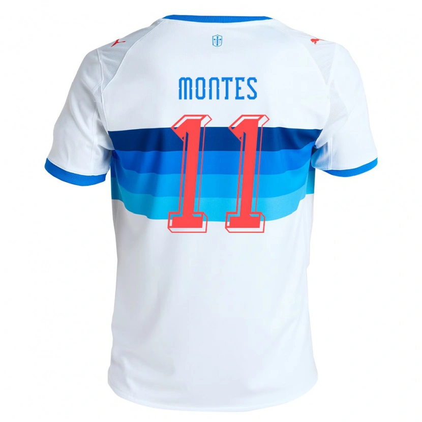 Danxen Męski Clemente Montes #11 Biały Błękitny Domowa Koszulka 2026/27 Koszulki Klubowe