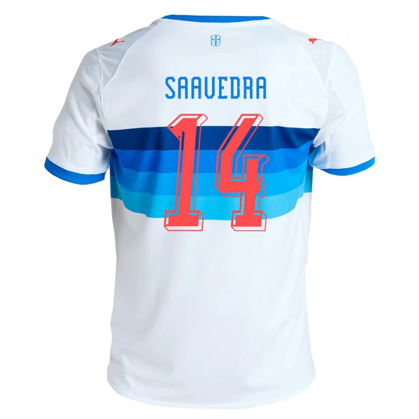 Danxen Męski Danilo Saavedra #14 Biały Błękitny Domowa Koszulka 2026/27 Koszulki Klubowe