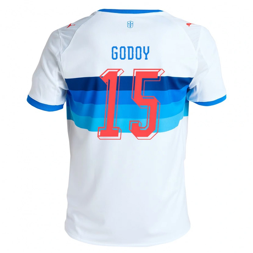 Danxen Męski Martín Godoy #15 Biały Błękitny Domowa Koszulka 2026/27 Koszulki Klubowe