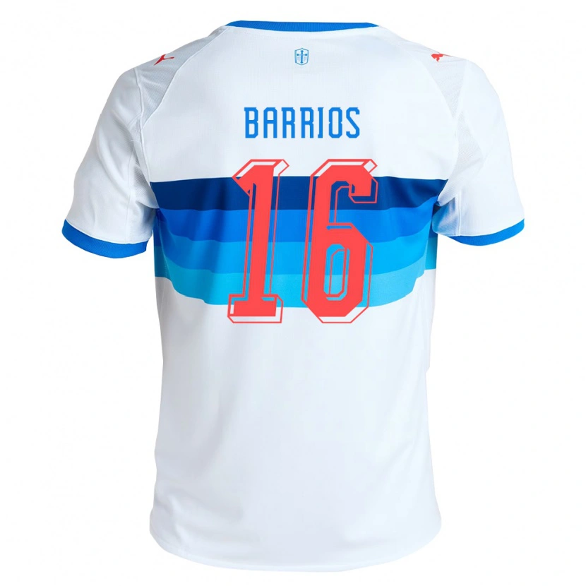 Danxen Męski Martín Barrios #16 Biały Błękitny Domowa Koszulka 2026/27 Koszulki Klubowe