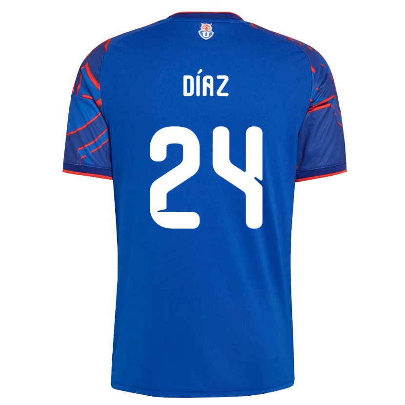 Danxen Męski Antonio Díaz #24 Królewski Niebieski Czerwony Domowa Koszulka 2026/27 Koszulki Klubowe