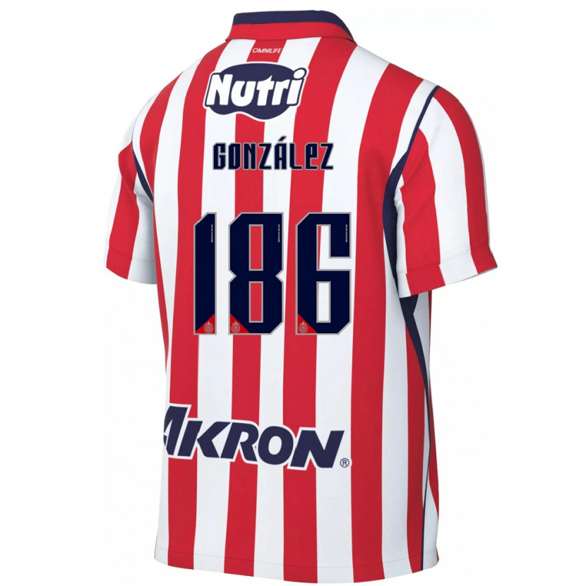 Danxen Męski Diego González #186 Czerwony Biały Domowa Koszulka 2026/27 Koszulki Klubowe