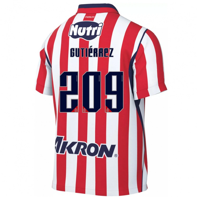 Danxen Męski Edgar Gutiérrez #209 Czerwony Biały Domowa Koszulka 2026/27 Koszulki Klubowe