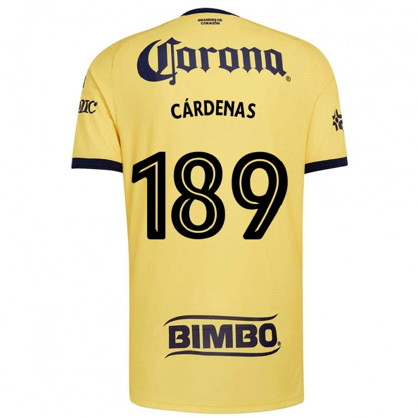 Danxen Męski Alejandro Cárdenas #189 Żółty Czerwony Czarny Domowa Koszulka 2026/27 Koszulki Klubowe
