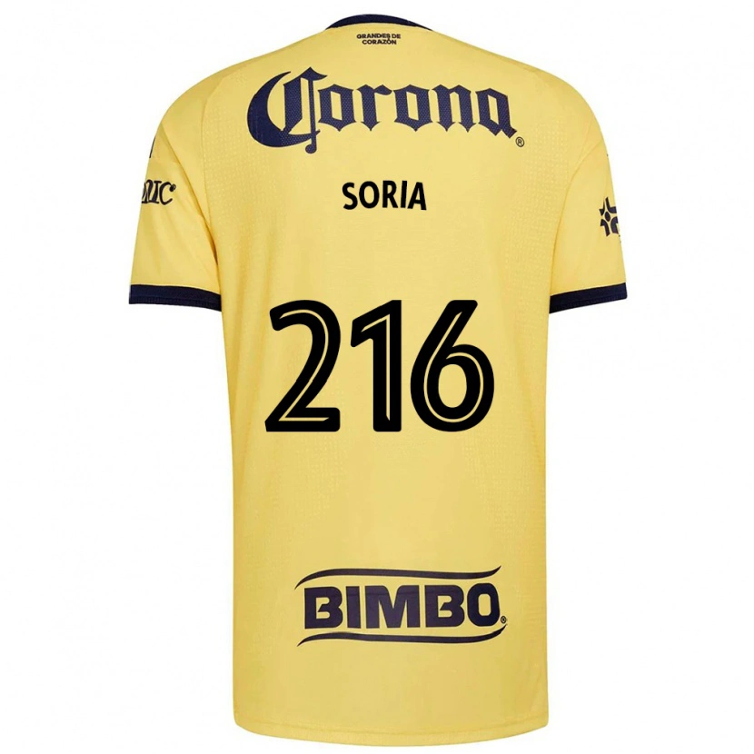 Danxen Męski Emiliano Soria #216 Żółty Czerwony Czarny Domowa Koszulka 2026/27 Koszulki Klubowe