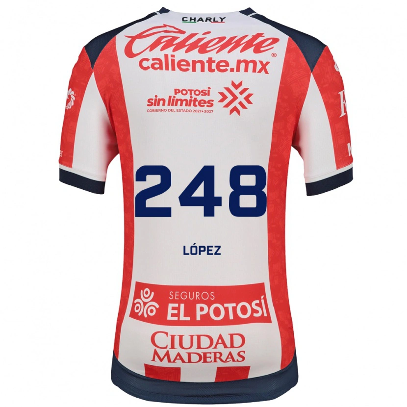 Danxen Męski Guillermo López #248 Czerwony Biały Czarny Domowa Koszulka 2026/27 Koszulki Klubowe