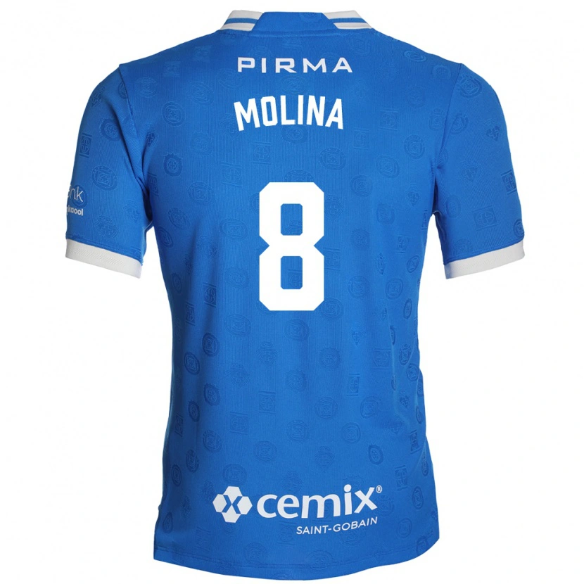 Danxen Męski Dalia Molina #8 Niebieski Biały Czerwony Domowa Koszulka 2026/27 Koszulki Klubowe