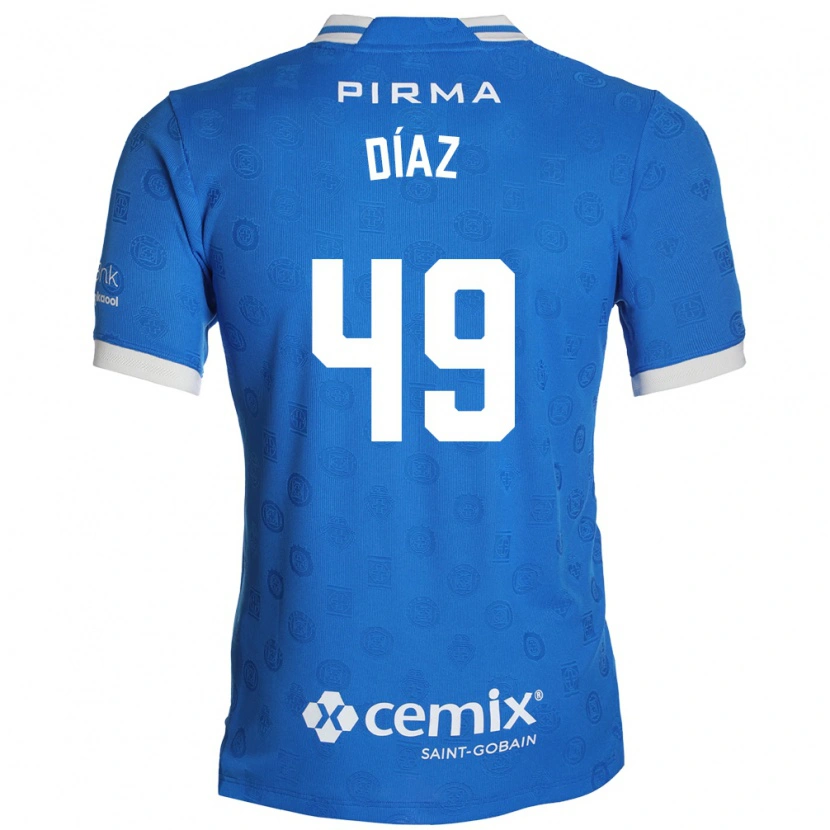 Danxen Męski Josué Díaz #49 Niebieski Biały Czerwony Domowa Koszulka 2026/27 Koszulki Klubowe