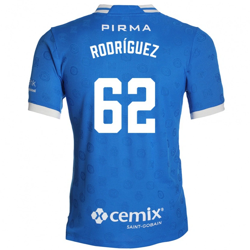Danxen Męski Emanuel Rodríguez #62 Niebieski Biały Czerwony Domowa Koszulka 2026/27 Koszulki Klubowe