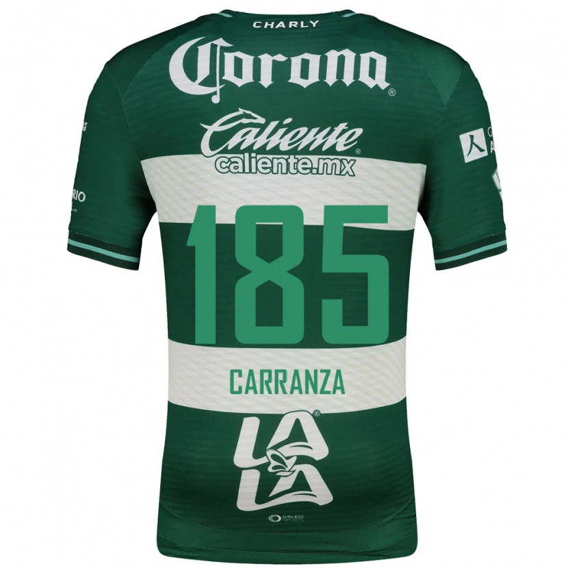 Danxen Męski Héctor Carranza #185 Zielony Biały Domowa Koszulka 2026/27 Koszulki Klubowe