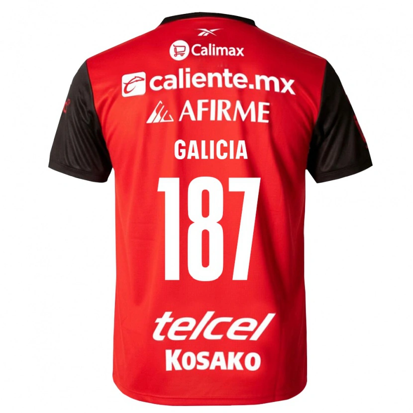 Danxen Męski Carlos Galicia #187 Czarny Czerwony Domowa Koszulka 2026/27 Koszulki Klubowe