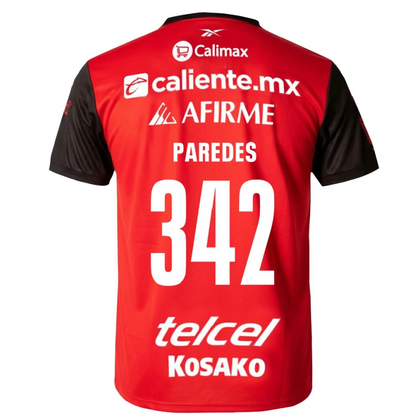 Danxen Męski Santiago Paredes #342 Czarny Czerwony Domowa Koszulka 2026/27 Koszulki Klubowe