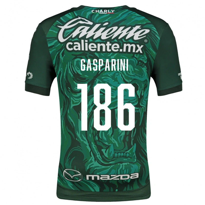 Danxen Męski Joaquín Gasparini #186 Zielony Czarny Domowa Koszulka 2026/27 Koszulki Klubowe