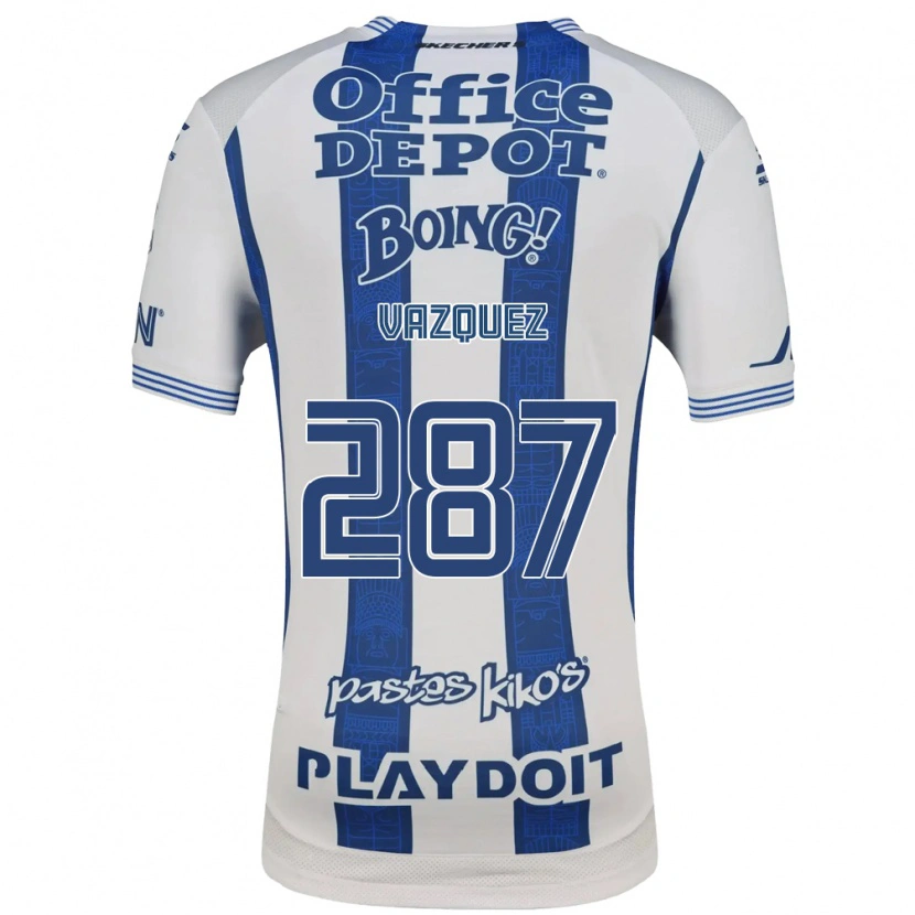 Danxen Męski Maximo Vázquez #287 Biały Granatowy Domowa Koszulka 2026/27 Koszulki Klubowe