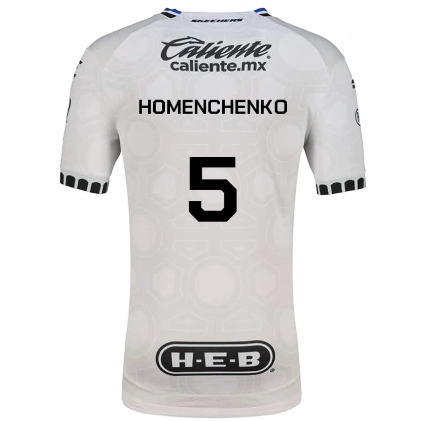 Danxen Męski Santiago Homenchenko #5 Biały Czarny Niebieski Domowa Koszulka 2026/27 Koszulki Klubowe