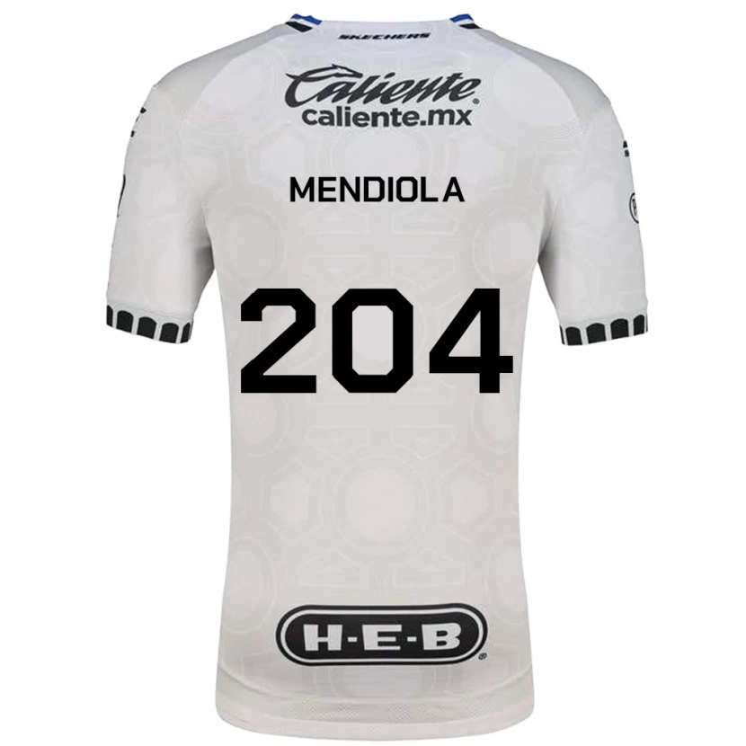 Danxen Męski Carlos Mendiola #204 Biały Czarny Niebieski Domowa Koszulka 2026/27 Koszulki Klubowe