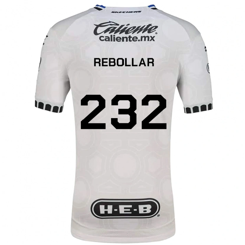 Danxen Męski Jonathan Rebollar #232 Biały Czarny Niebieski Domowa Koszulka 2026/27 Koszulki Klubowe