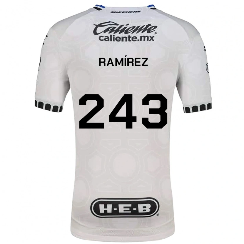 Danxen Męski Eleazar Ramírez #243 Biały Czarny Niebieski Domowa Koszulka 2026/27 Koszulki Klubowe
