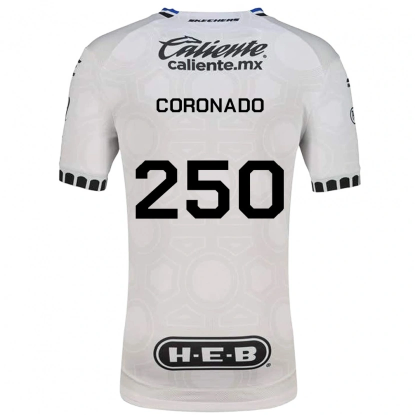 Danxen Męski Maximiliano Coronado #250 Biały Czarny Niebieski Domowa Koszulka 2026/27 Koszulki Klubowe