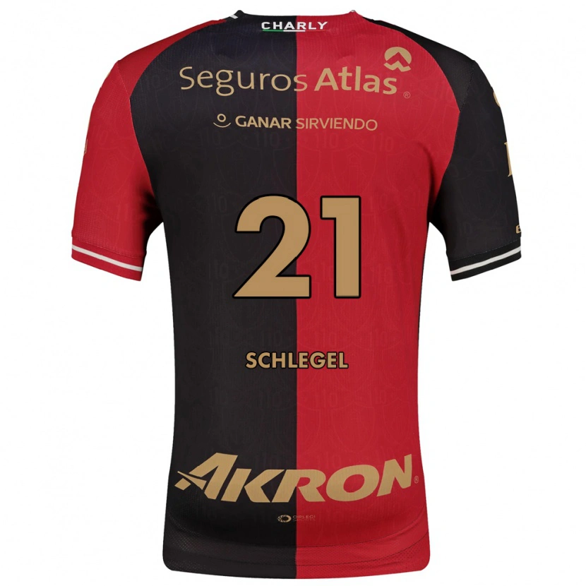 Danxen Męski Rodrigo Schlegel #21 Czerwony Czarny Brązowy Domowa Koszulka 2026/27 Koszulki Klubowe