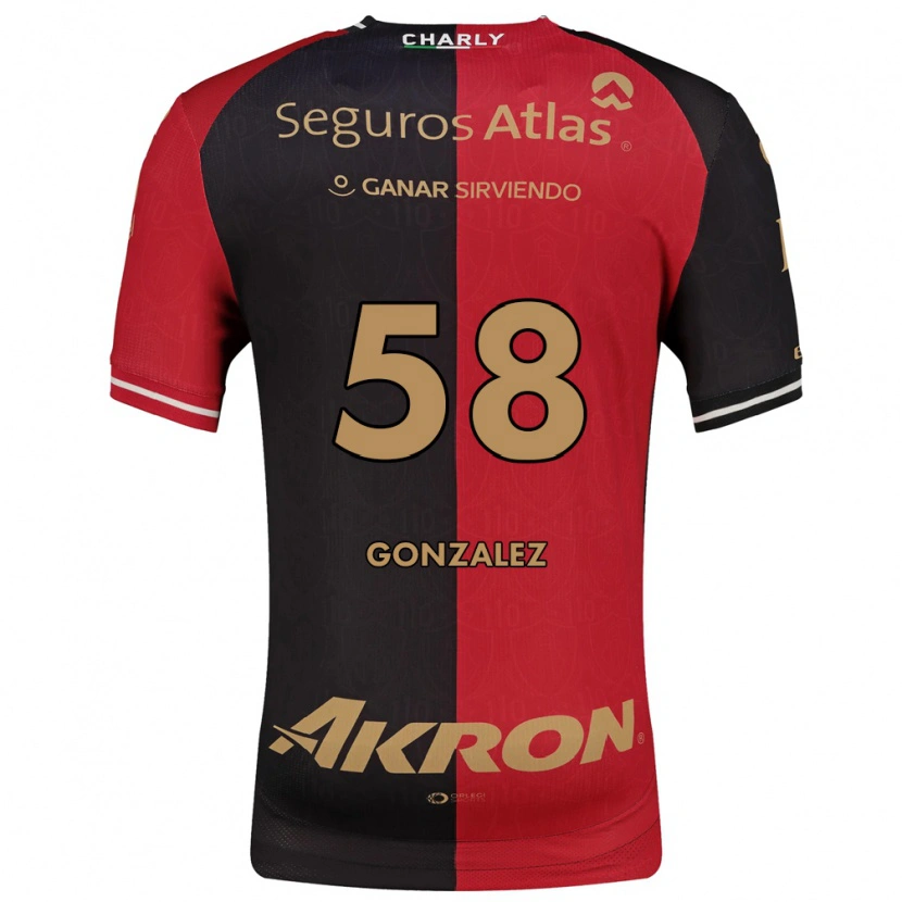 Danxen Męski Arturo González #58 Czerwony Czarny Brązowy Domowa Koszulka 2026/27 Koszulki Klubowe