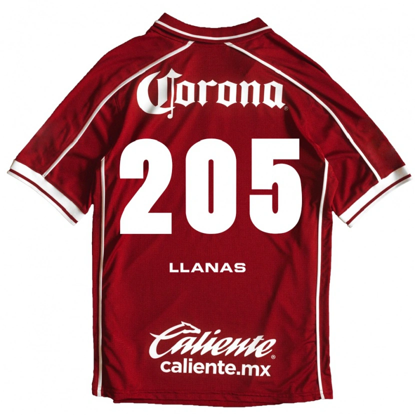 Danxen Męski Emmanuel Llanas #205 Biały Czerwony Domowa Koszulka 2026/27 Koszulki Klubowe