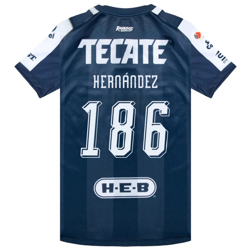 Danxen Męski Sebastián Hernández #186 Niebieski Atramentowy Biały Czerwony Domowa Koszulka 2026/27 Koszulki Klubowe