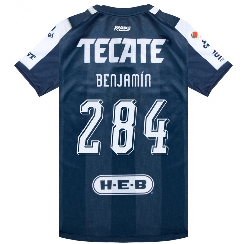 Danxen Męski Benjamín De La Herrán #284 Niebieski Atramentowy Biały Czerwony Domowa Koszulka 2026/27 Koszulki Klubowe