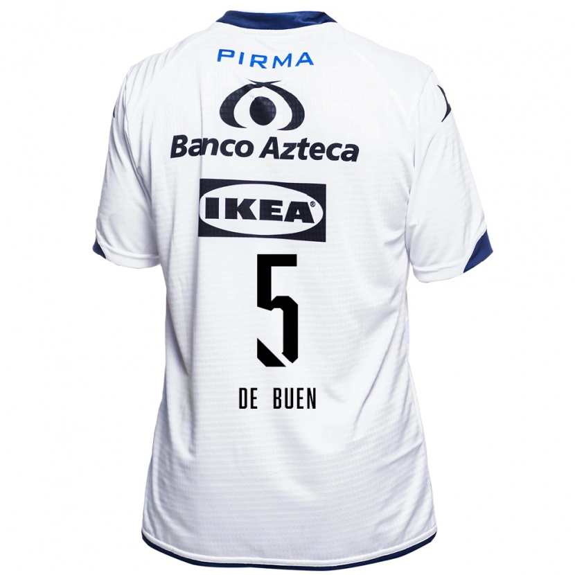 Danxen Męski Diego De Buen #5 Biały Czarny Niebieski Domowa Koszulka 2026/27 Koszulki Klubowe
