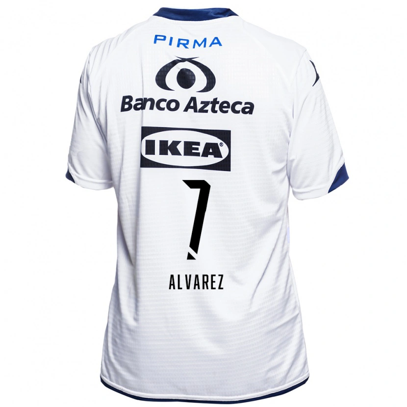 Danxen Męski Daniel Álvarez #7 Biały Czarny Niebieski Domowa Koszulka 2026/27 Koszulki Klubowe