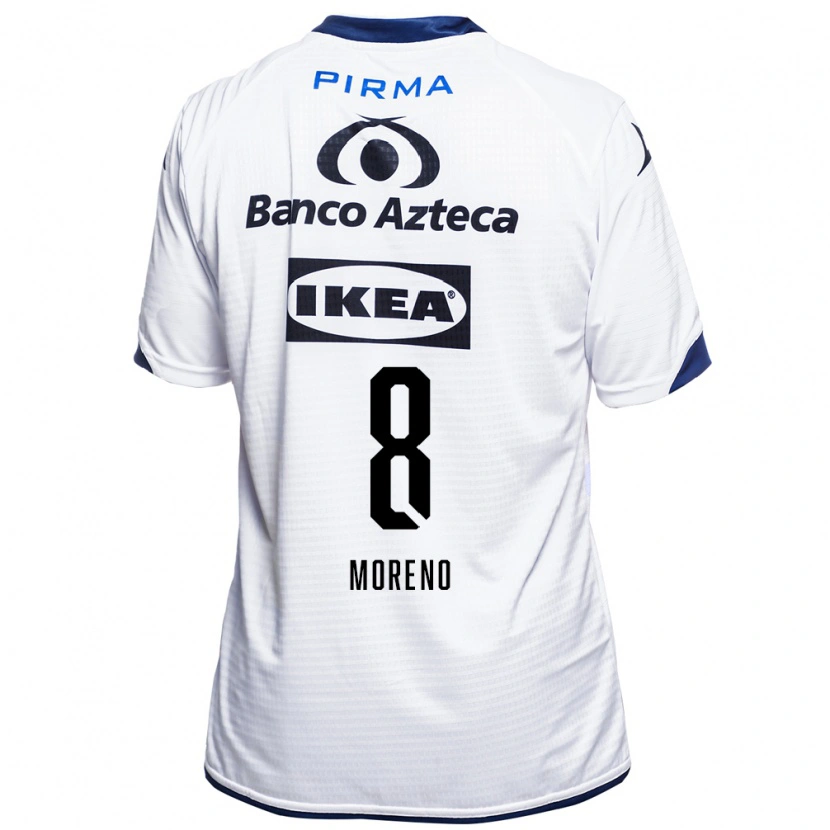 Danxen Męski Omar Moreno #8 Biały Czarny Niebieski Domowa Koszulka 2026/27 Koszulki Klubowe