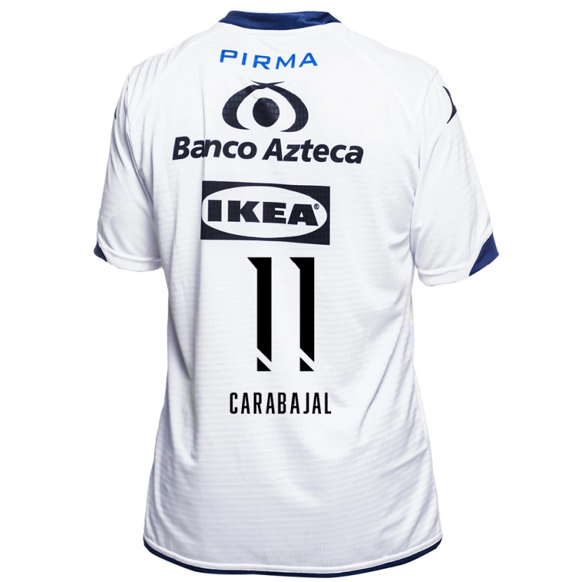 Danxen Męski Gabriel Carabajal #11 Biały Czarny Niebieski Domowa Koszulka 2026/27 Koszulki Klubowe