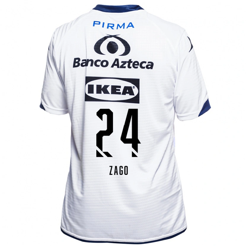 Danxen Męski Diego Zago #24 Biały Czarny Niebieski Domowa Koszulka 2026/27 Koszulki Klubowe
