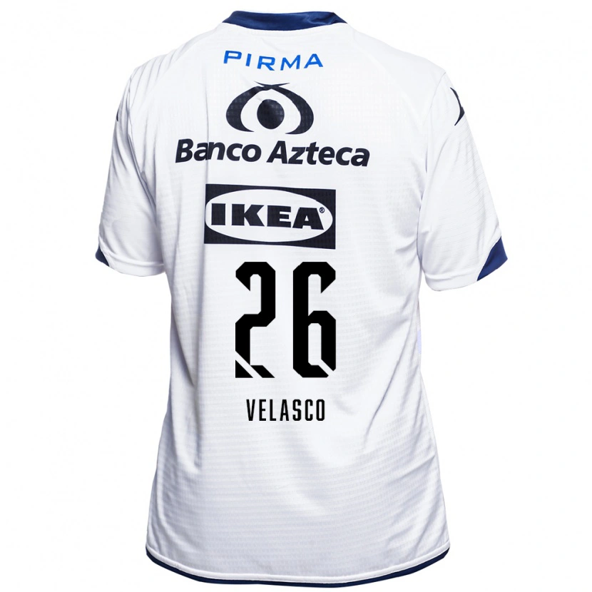 Danxen Męski Kevin Velasco #26 Biały Czarny Niebieski Domowa Koszulka 2026/27 Koszulki Klubowe