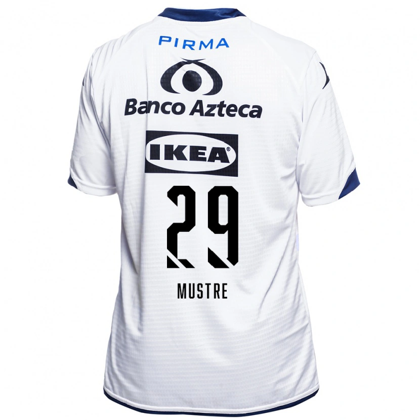 Danxen Męski Eduardo Mustre #29 Biały Czarny Niebieski Domowa Koszulka 2026/27 Koszulki Klubowe