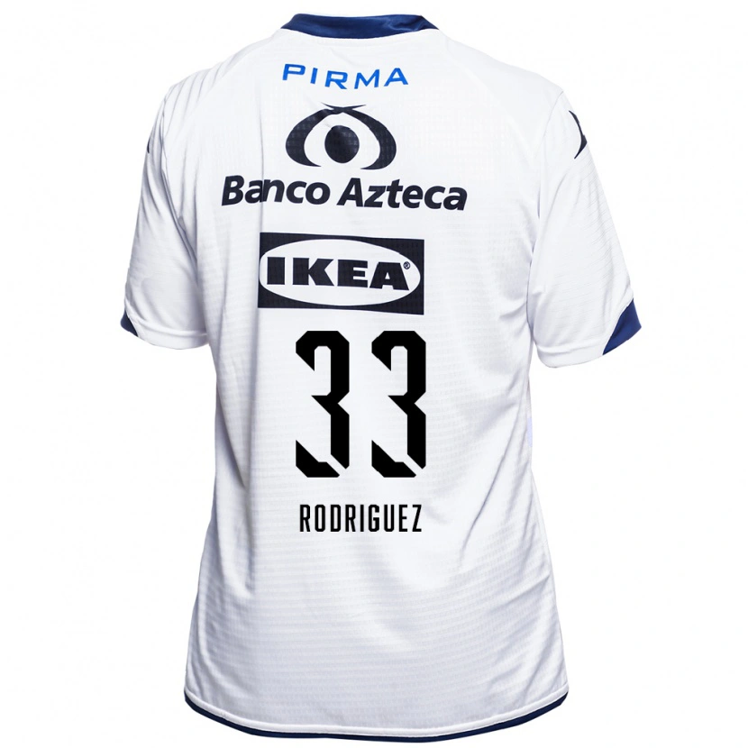 Danxen Męski Jesús Rodríguez #33 Biały Czarny Niebieski Domowa Koszulka 2026/27 Koszulki Klubowe