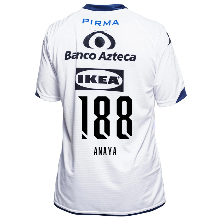 Danxen Męski Mario Anaya #188 Biały Czarny Niebieski Domowa Koszulka 2026/27 Koszulki Klubowe