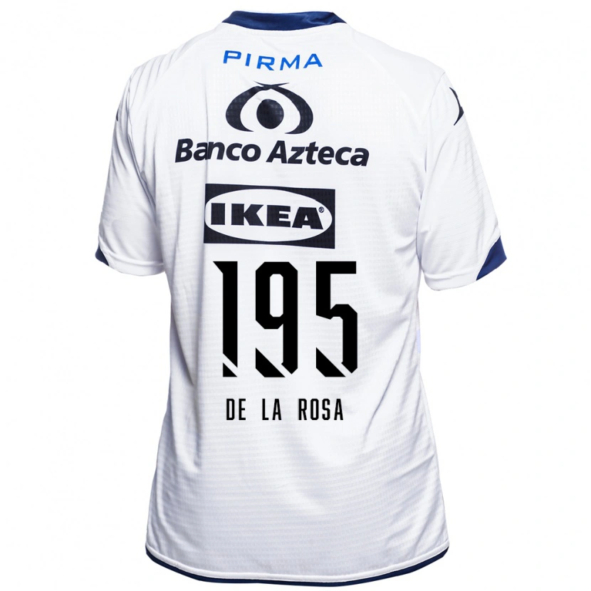 Danxen Męski Álvaro De La Rosa #195 Biały Czarny Niebieski Domowa Koszulka 2026/27 Koszulki Klubowe