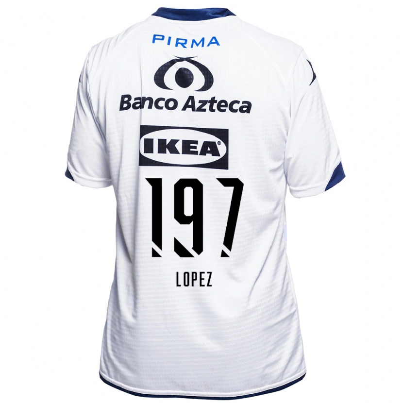 Danxen Męski Sebastián López #197 Biały Czarny Niebieski Domowa Koszulka 2026/27 Koszulki Klubowe