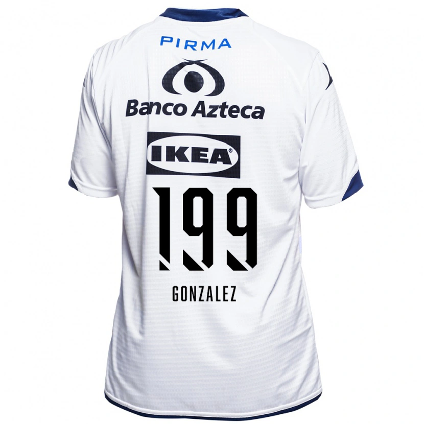 Danxen Męski Samuel González #199 Biały Czarny Niebieski Domowa Koszulka 2026/27 Koszulki Klubowe