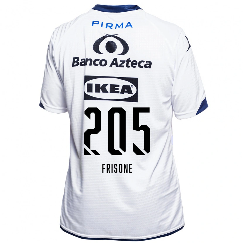 Danxen Męski Giovanni Frisone #205 Biały Czarny Niebieski Domowa Koszulka 2026/27 Koszulki Klubowe