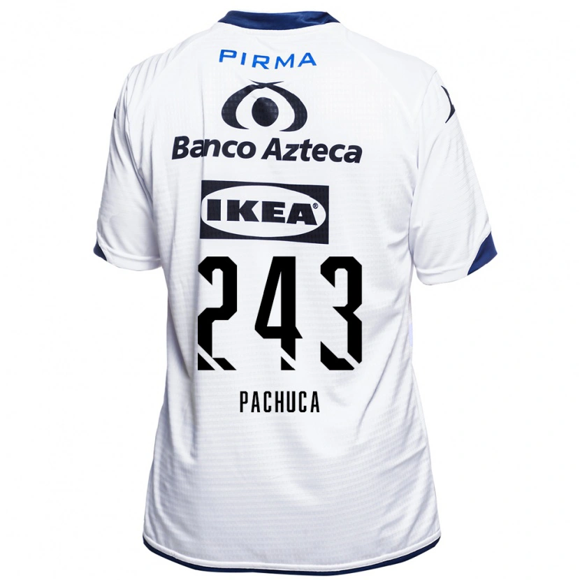 Danxen Męski Erick Pachuca #243 Biały Czarny Niebieski Domowa Koszulka 2026/27 Koszulki Klubowe