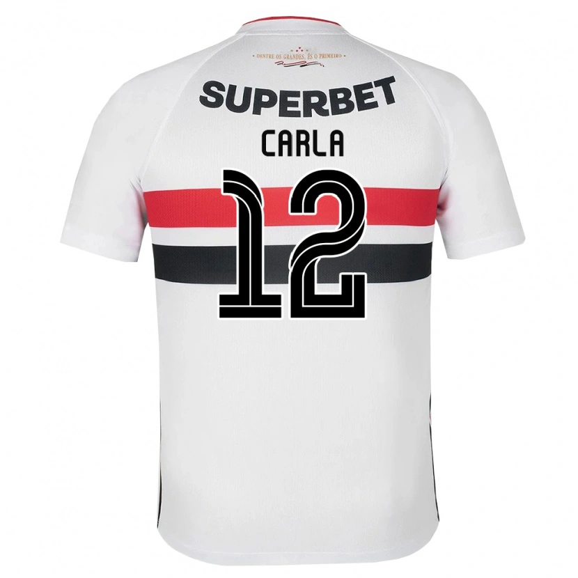 Danxen Męski Carla Maria Da Silva #12 Biały Czerwony Czarny Domowa Koszulka 2026/27 Koszulki Klubowe
