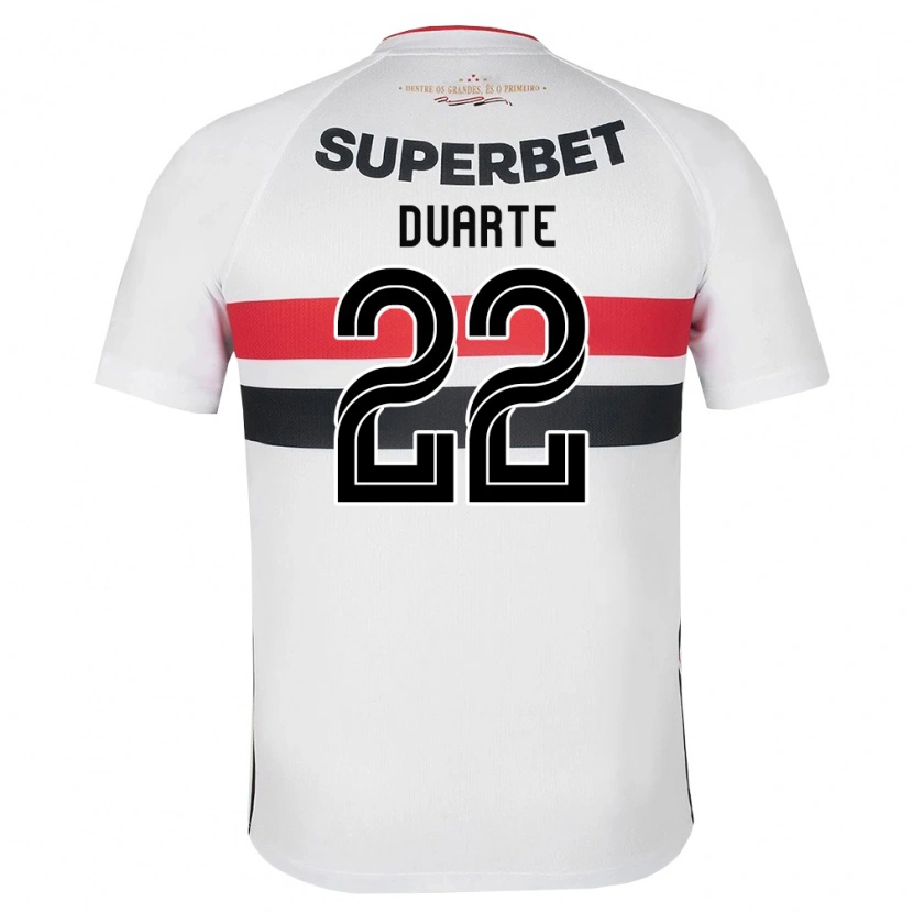 Danxen Męski Domingos Duarte #22 Biały Czerwony Czarny Domowa Koszulka 2026/27 Koszulki Klubowe