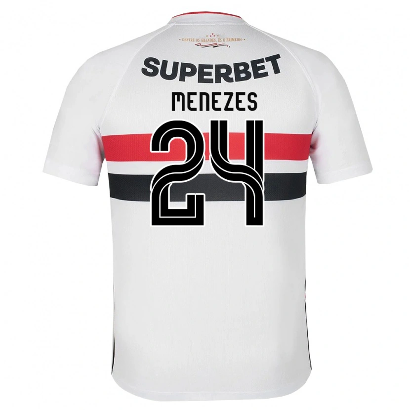 Danxen Męski Matheus Menezes #24 Biały Czerwony Czarny Domowa Koszulka 2026/27 Koszulki Klubowe
