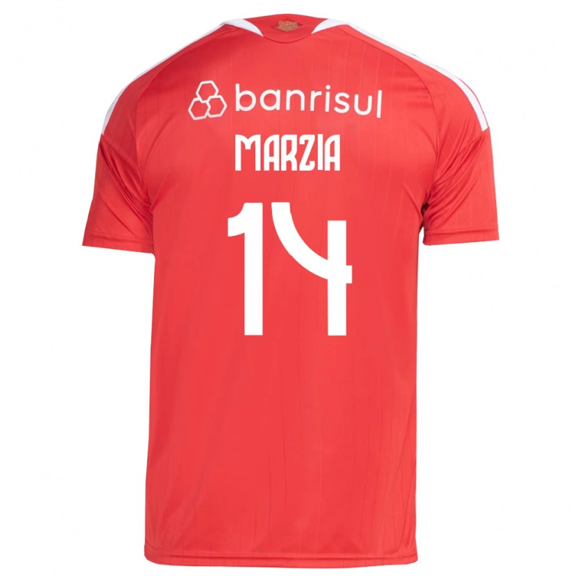 Danxen Męski Marzia #14 Czerwony Biały Domowa Koszulka 2026/27 Koszulki Klubowe