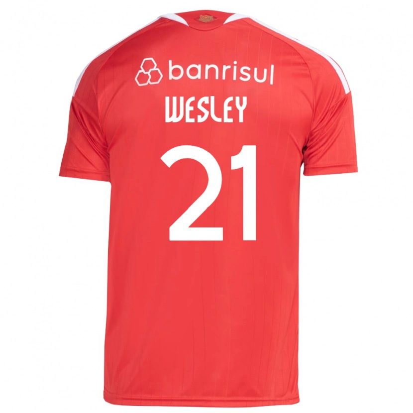 Danxen Męski Wesley #21 Czerwony Biały Domowa Koszulka 2026/27 Koszulki Klubowe