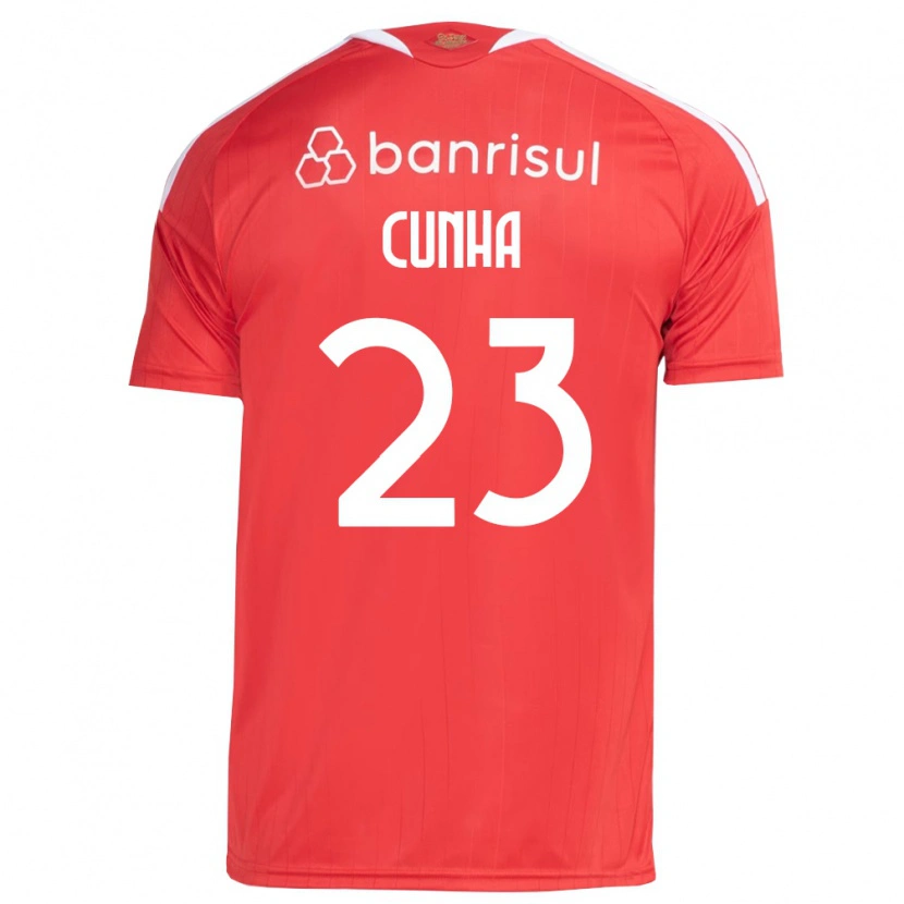 Danxen Męski Matheus Cunha #23 Czerwony Biały Domowa Koszulka 2026/27 Koszulki Klubowe