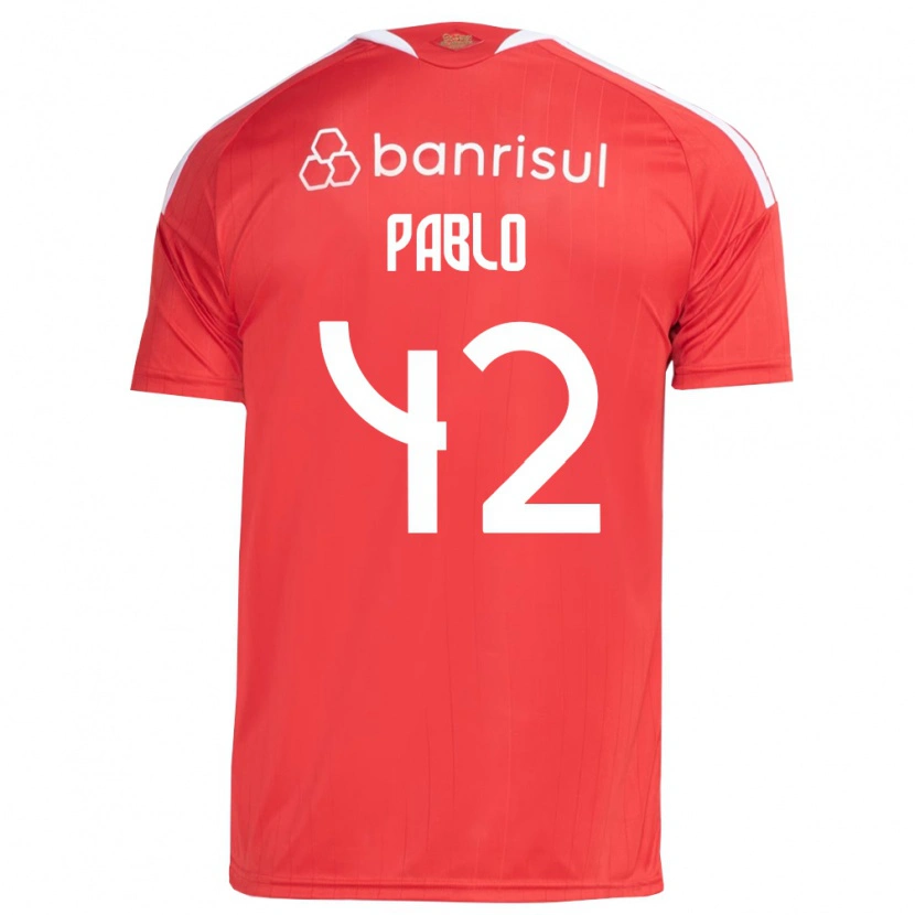 Danxen Męski Pablo #42 Czerwony Biały Domowa Koszulka 2026/27 Koszulki Klubowe
